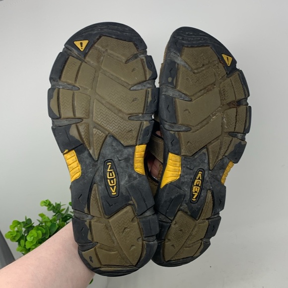 Keen Brown Leather Waterproof Quick Tie Sandals Men’s Size 12 - Picture 7 of 8